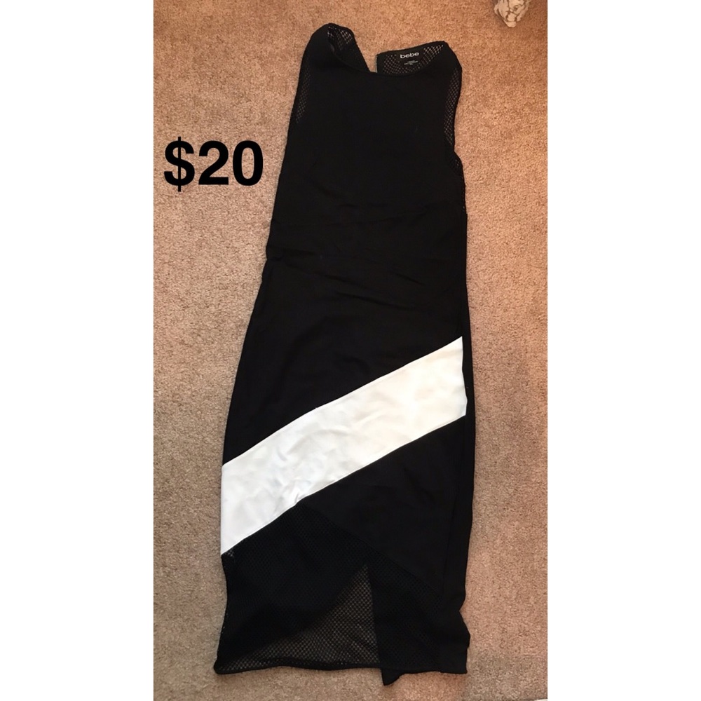 Black and white BEBE dress